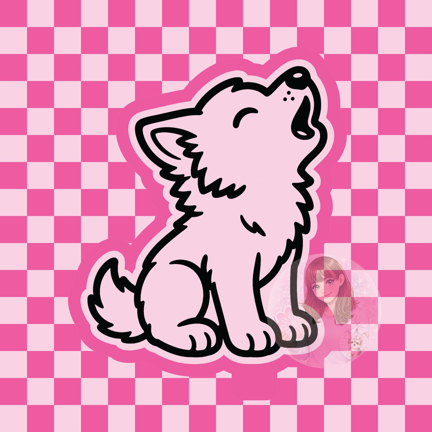 Howling wolf silicone freshie mold