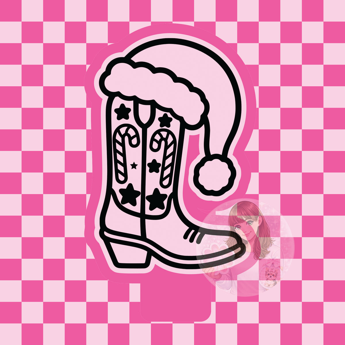 Christmas cowboy boot silicone mold