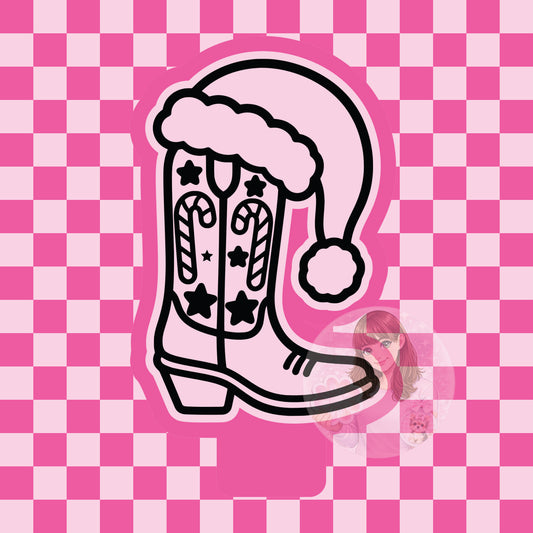 Christmas cowboy boot silicone mold
