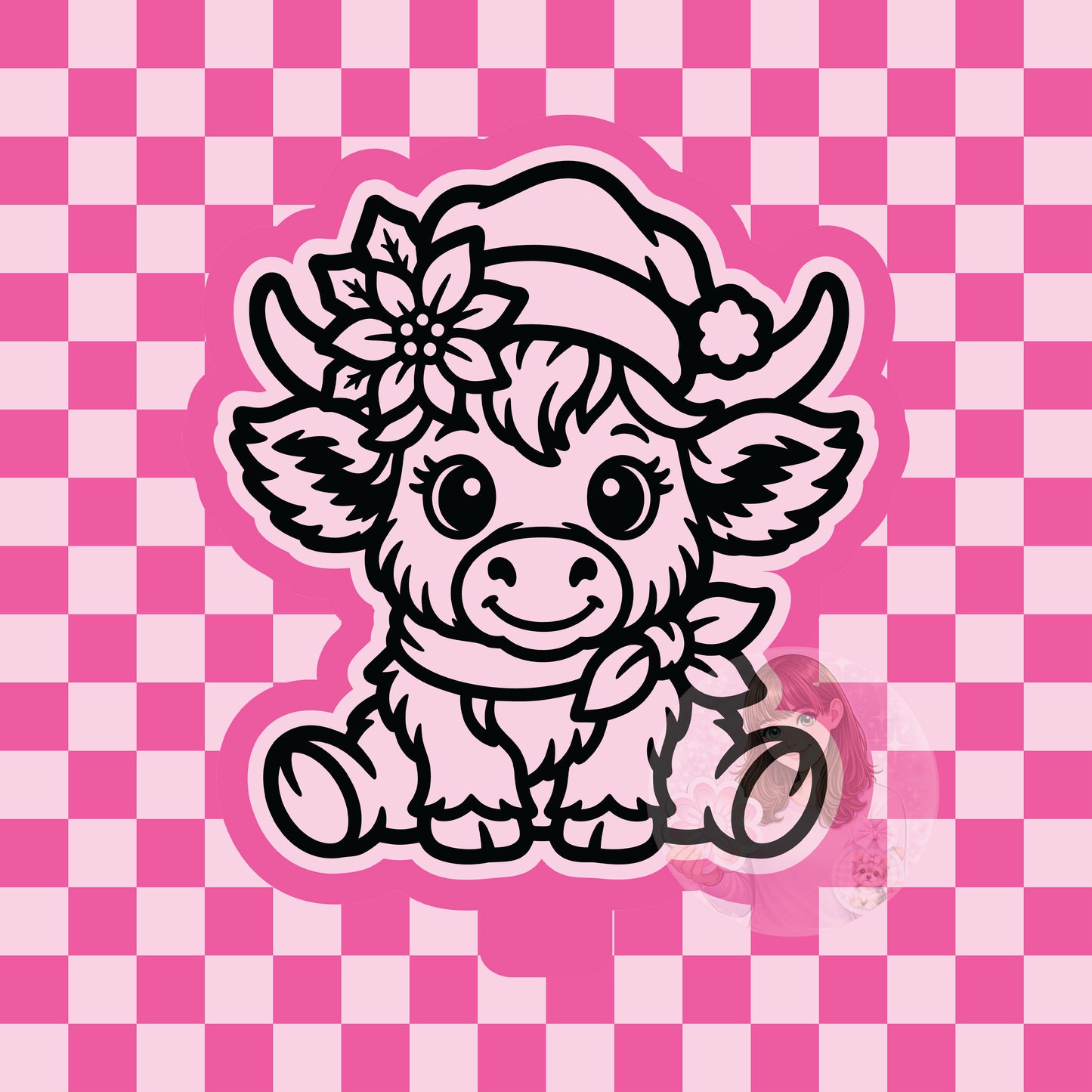 Christmas cow silicone freshie mold