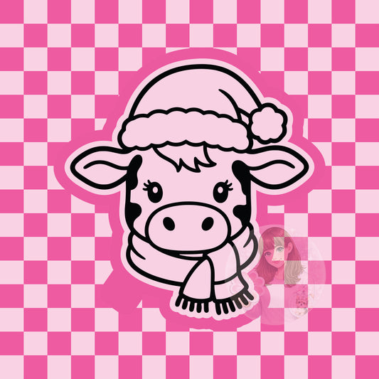 Christmas cow head silicone freshie mold