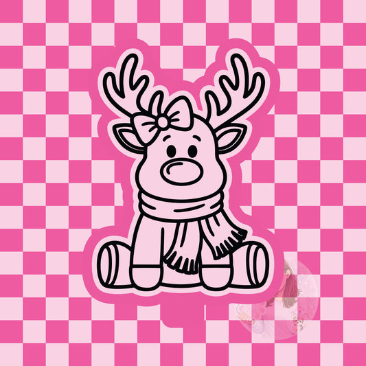 Reindeer with scarf silicone freshie mold