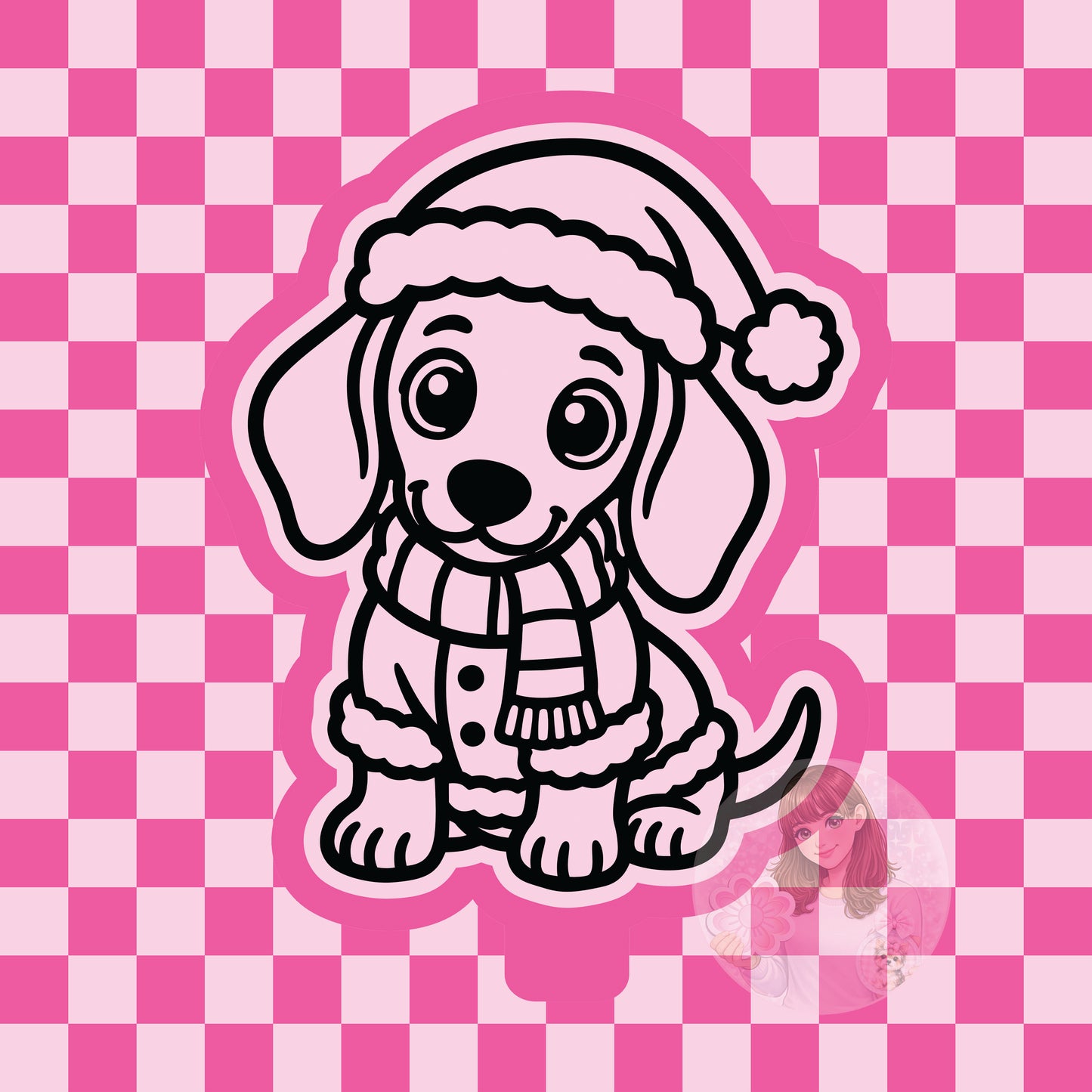 Christmas Dachshund silicone freshie mold