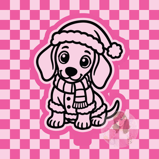 Christmas Dachshund silicone freshie mold
