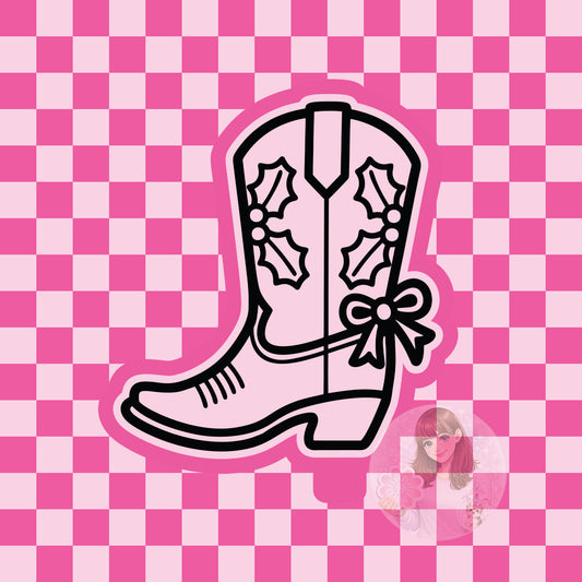 Christmas cowboy boot silicone freshie mold