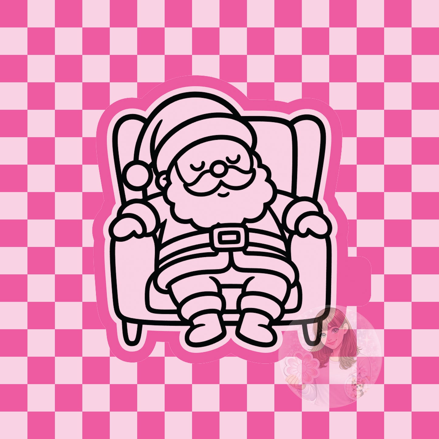 Sleeping Santa silicone freshie mold