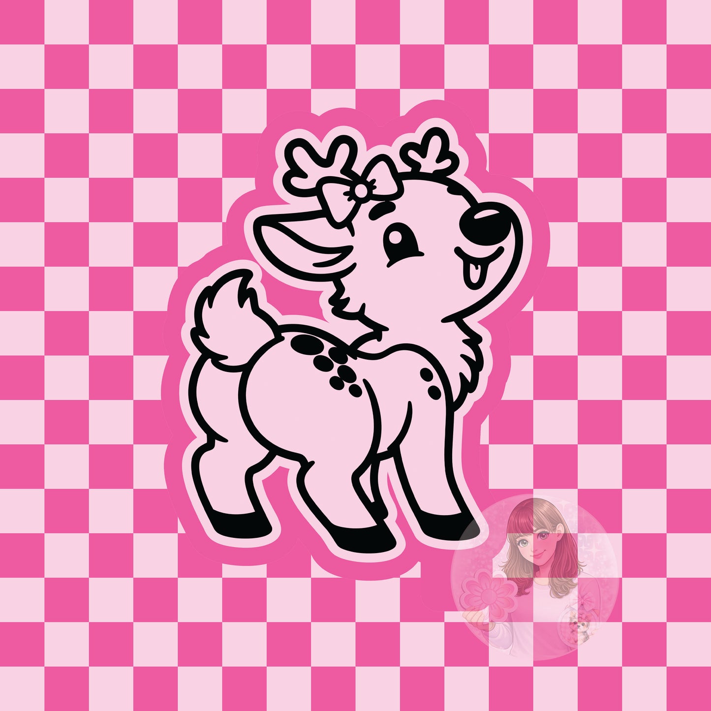 Reindeer butt silicone freshie mold