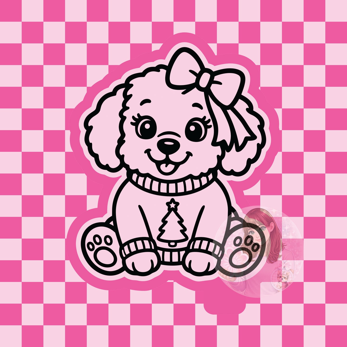 Christmas sweater puppy silicone freshie mold