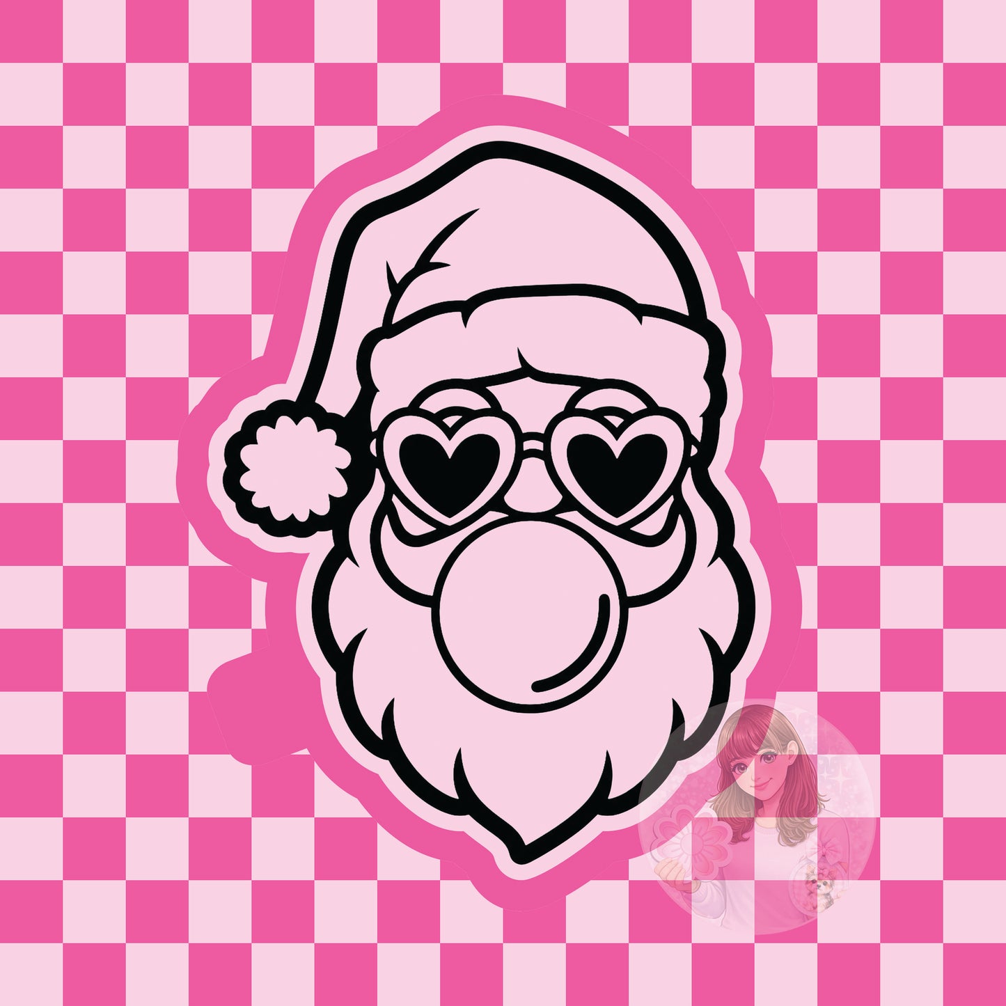 Santa bubblegum silicone freshie mold
