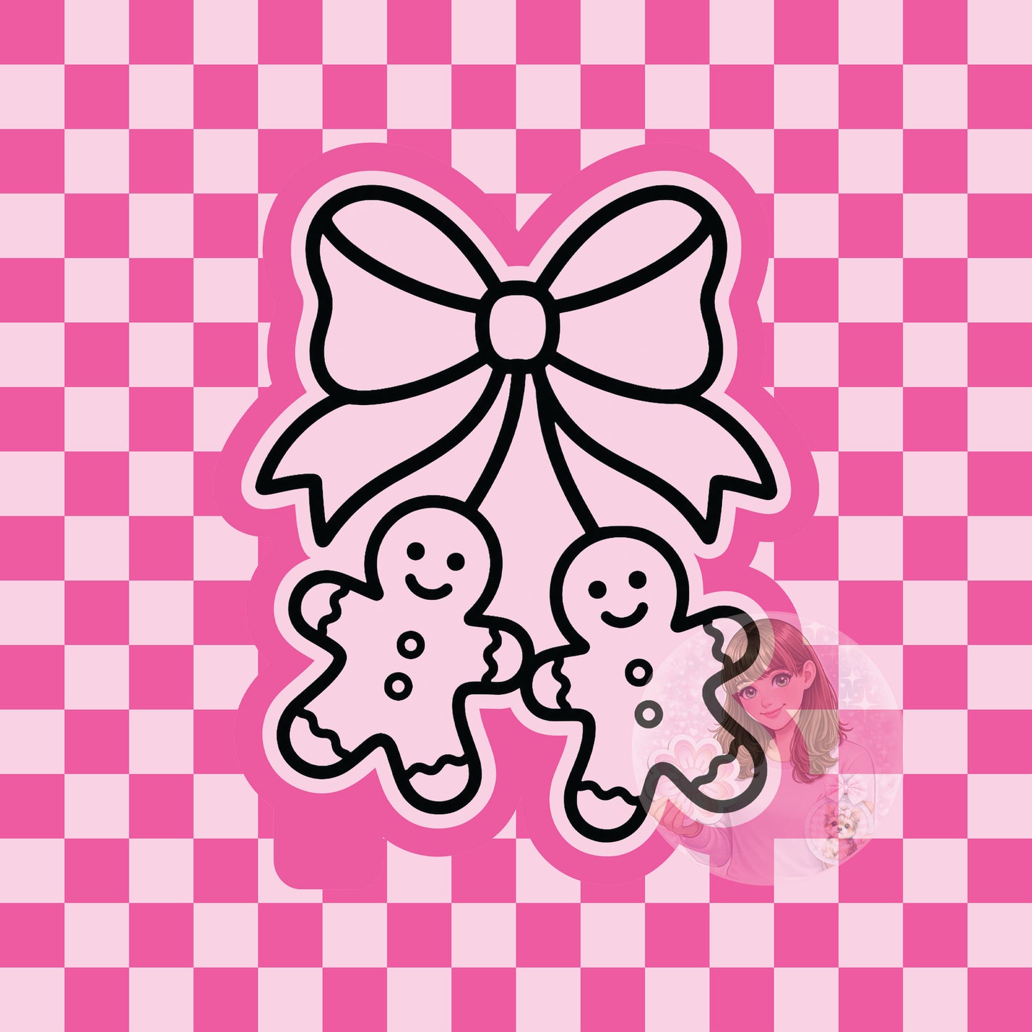 Gingerbread bow silicone freshie mold