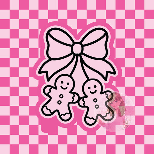 Gingerbread bow silicone freshie mold