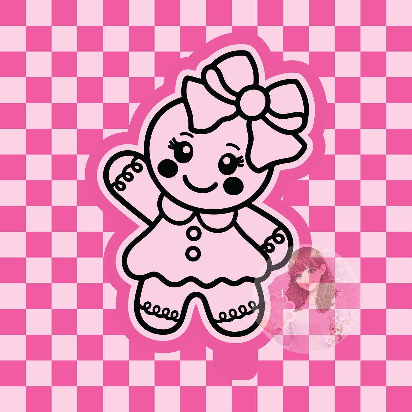Gingerbread girl silicone freshie mold