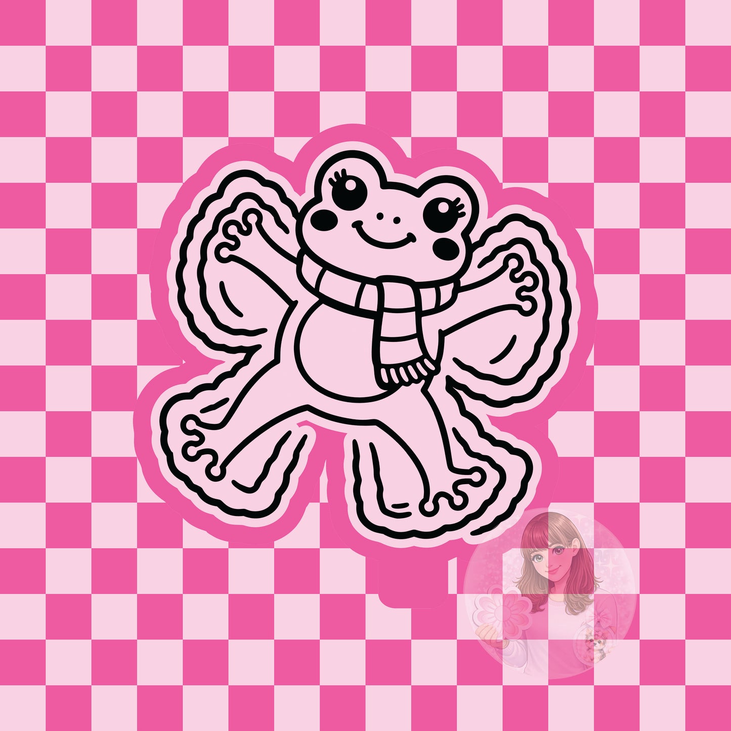 Frog snow angel silicone freshie mold