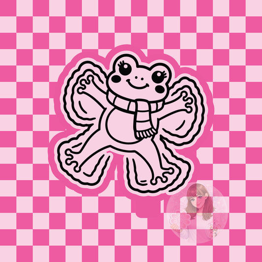 Frog snow angel silicone freshie mold