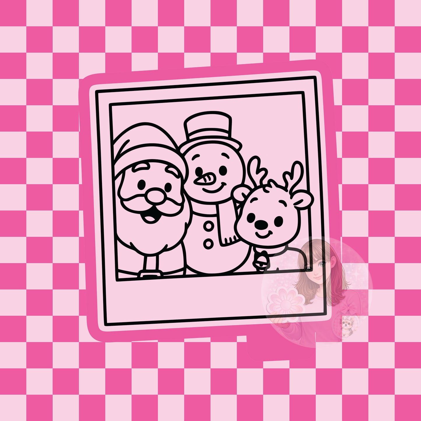 Christmas polaroid silicone freshie mold