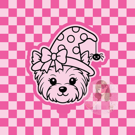 Yorkie witch silicone freshie mold