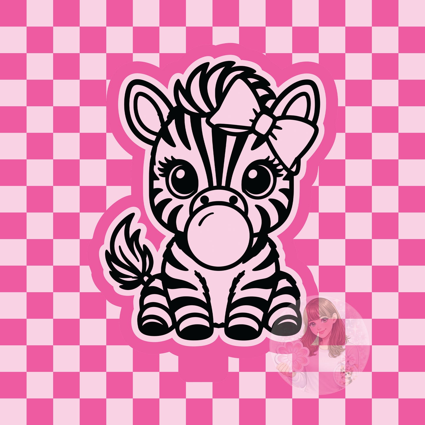 Bubblegum zebra silicone freshie mold